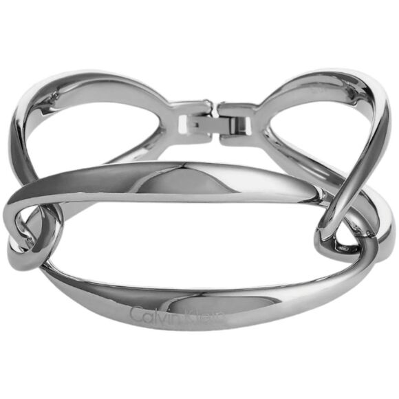 Calvin Klein NWT Silvertone Stainless Steel Bracelet - Picture 1 of 7